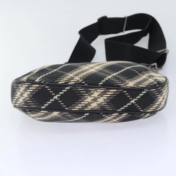 BURBERRY Nova Check Blue Label Shoulder Bag Canvas Black - Picture 5 of 15